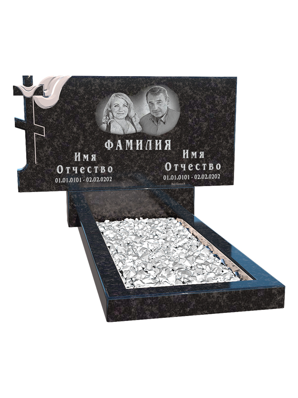 Памятник с крестом на двоих
